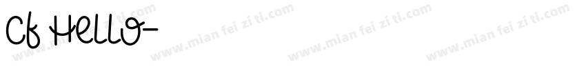 cf Hello字体转换
